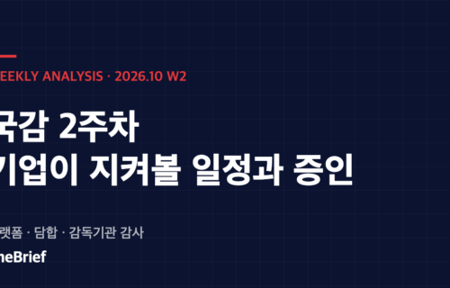 주간 분석 2026년 10월 2주차 국감 2주차 썸네일